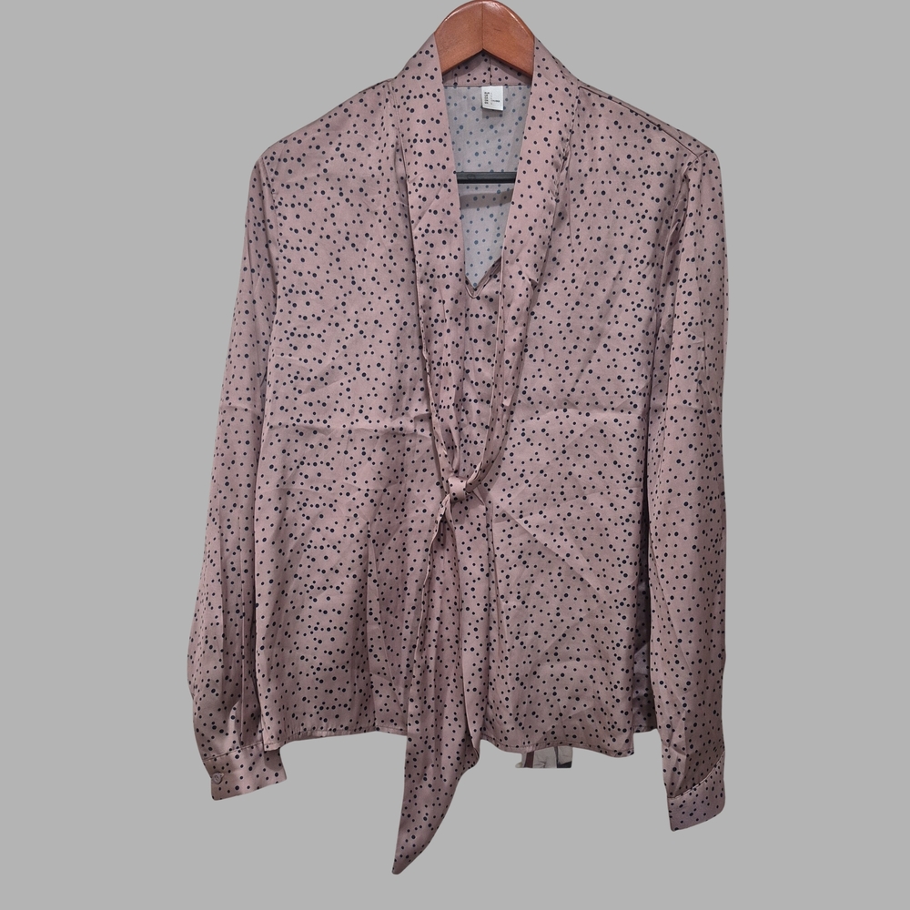 Women's V-neck Polka Dot Blouse